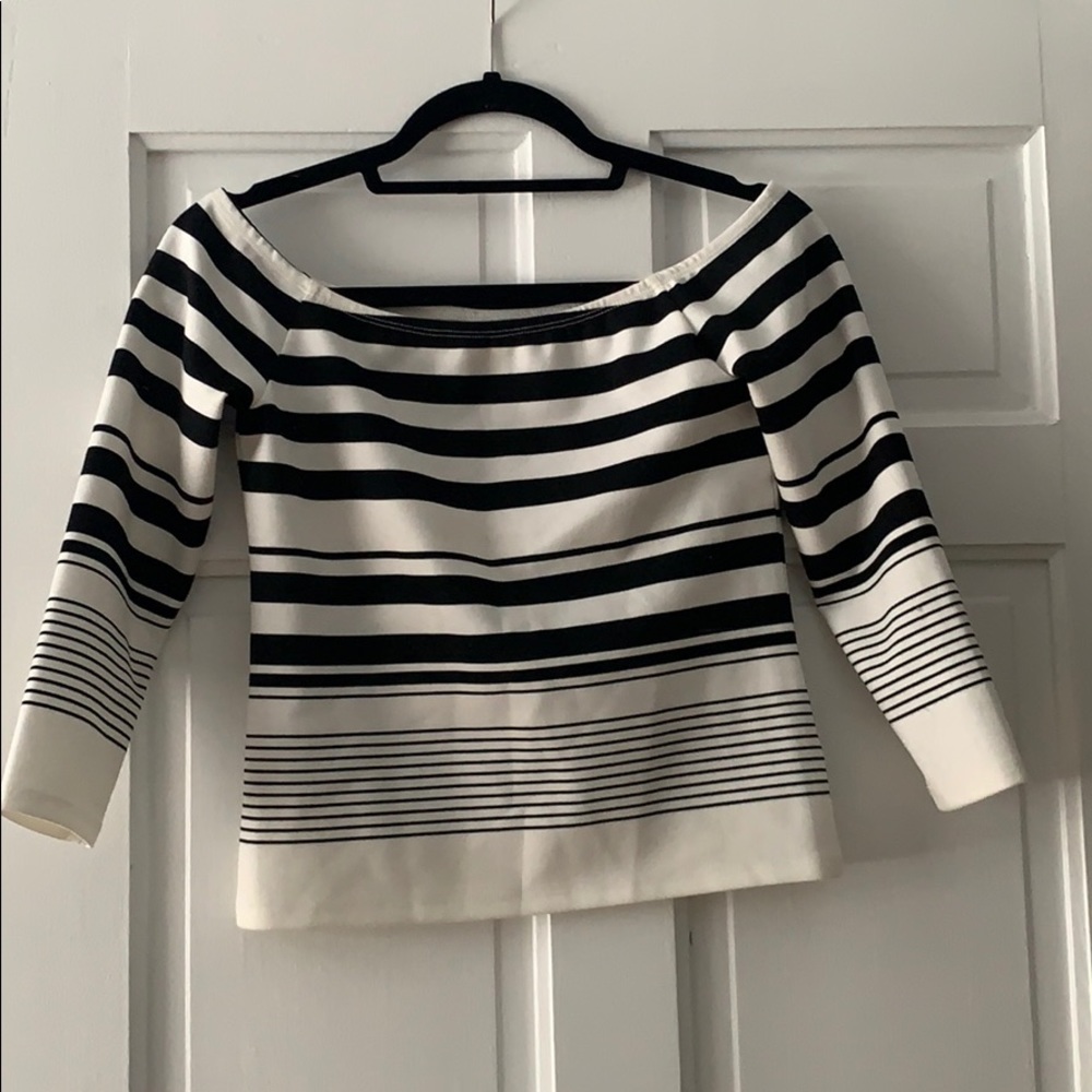 Cropped off the shoulder top